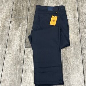 Enzo Tovare Men’s Navy Blue Denim like Trousers NWT